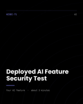 ThreatVector QuickScan — Deployed AI Feature Security Test (AISEC-71)