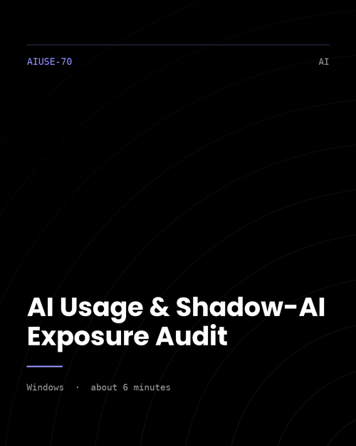 ThreatVector QuickScan — AI Usage & Shadow-AI Exposure Audit (AIUSE-70)