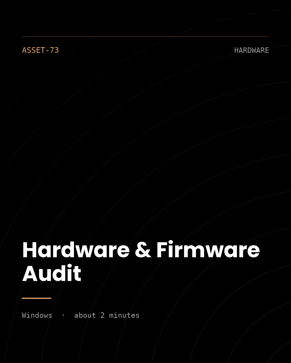 ThreatVector QuickScan — Hardware & Firmware Audit (ASSET-73)