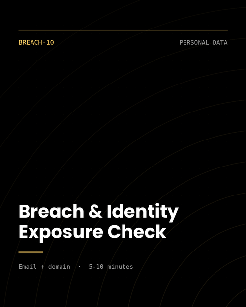 ThreatVector QuickScan — Breach & Identity Exposure Check (BREACH-10)