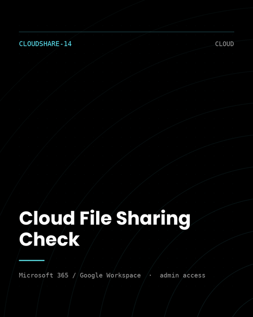 ThreatVector QuickScan — Cloud File Sharing Check (CLOUDSHARE-14)