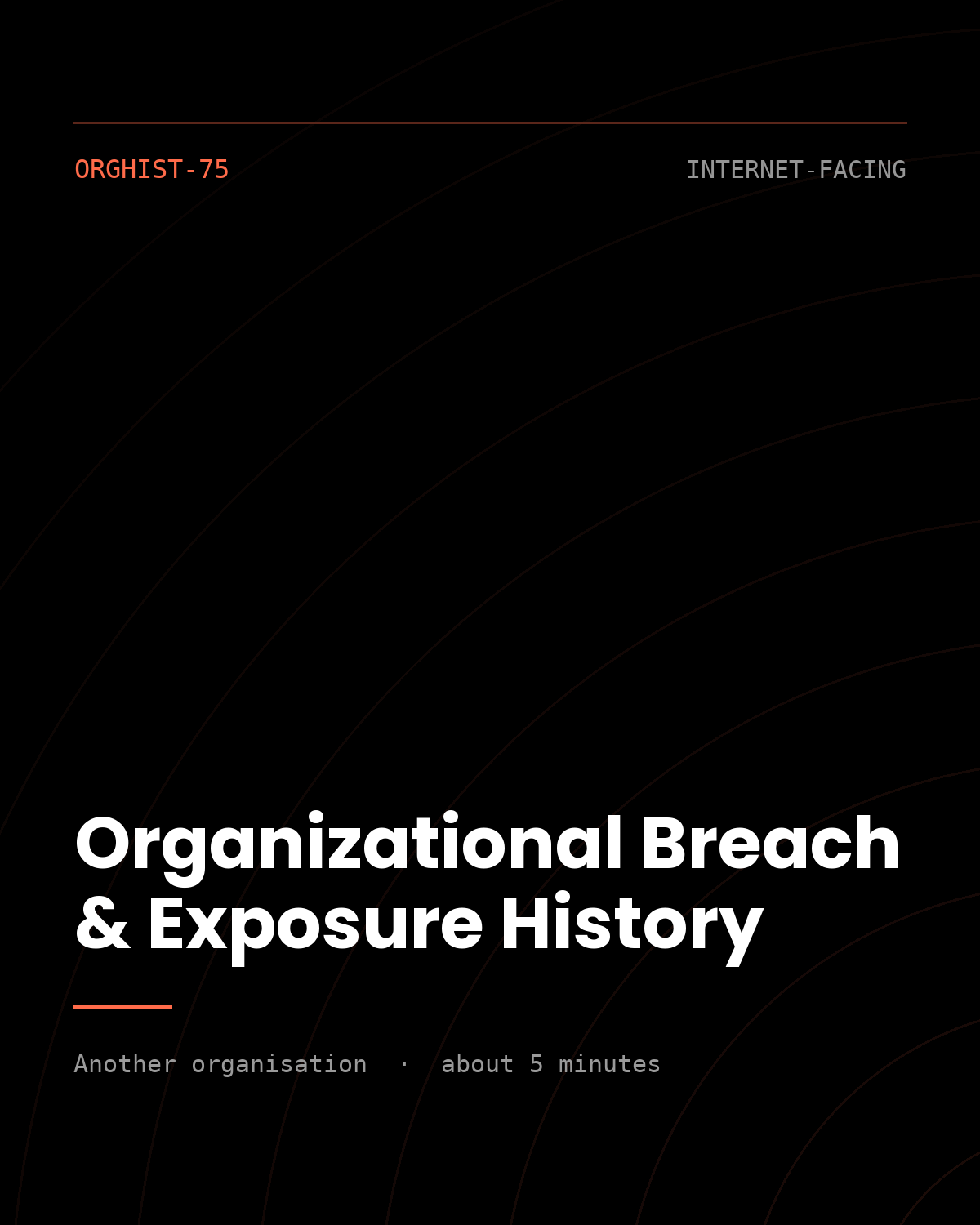 ThreatVector QuickScan — Organizational Breach & Exposure History (ORGHIST-75)