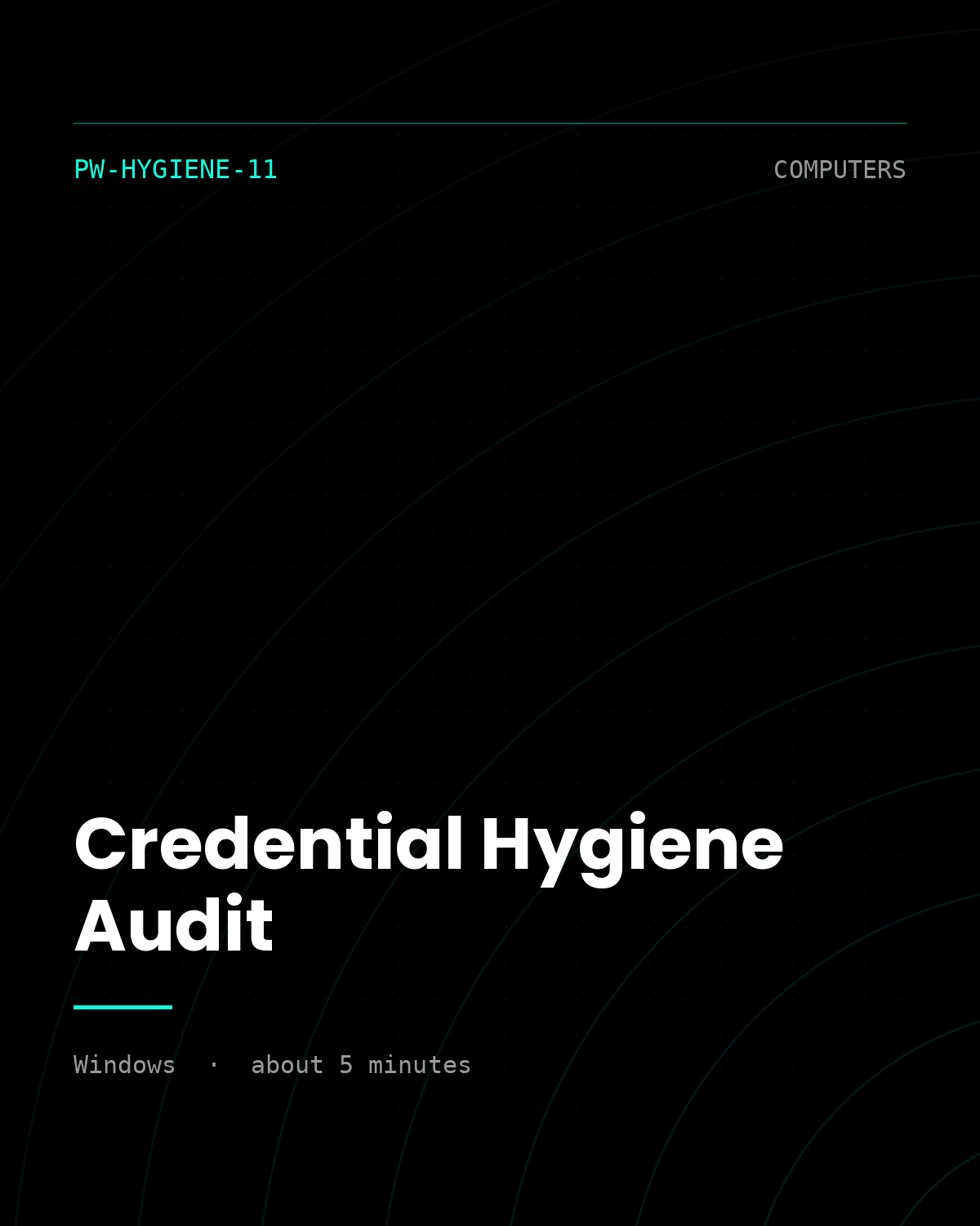 ThreatVector QuickScan — Credential Hygiene Audit (PW-HYGIENE-11)