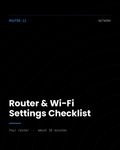 ThreatVector QuickScan — Router & Wi-Fi Settings Checklist (ROUTER-22)