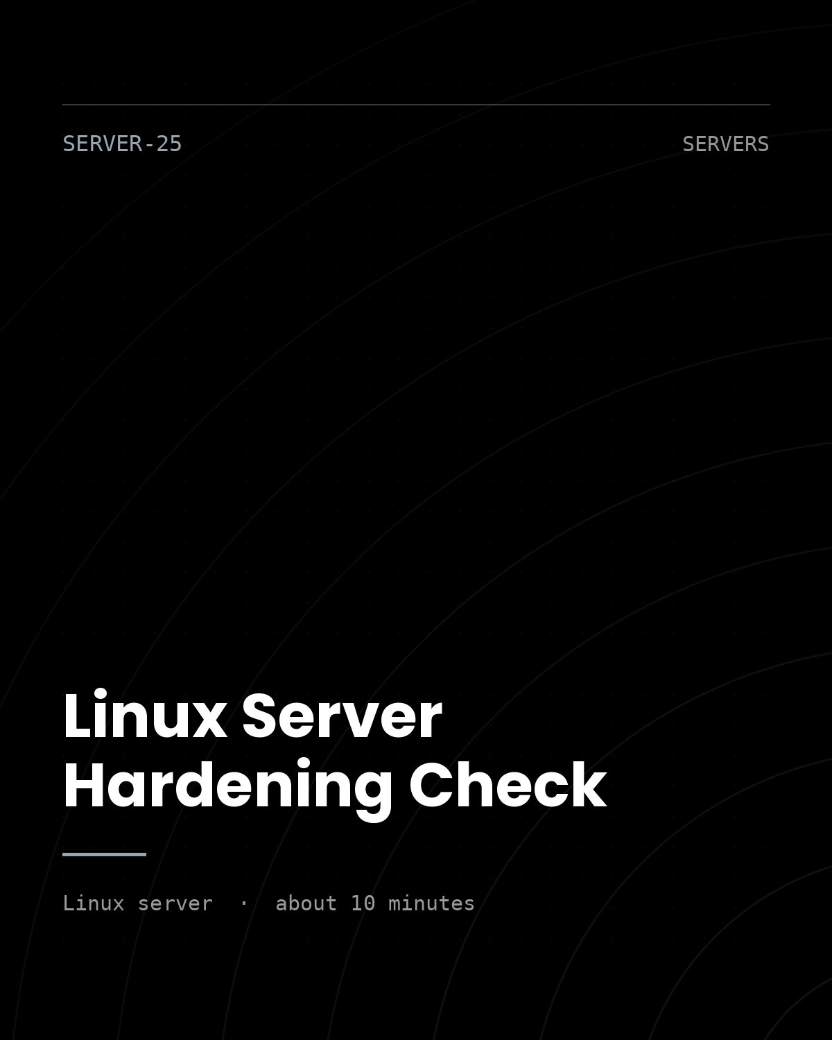 ThreatVector QuickScan — Linux Server Hardening Check (SERVER-25)